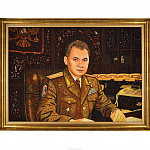 Картина янтарная "Портрет С.К. Шойгу"
