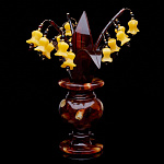 0055693-НП/3  Янтарь, Ваза Янтарь h=10см  Сувенир "ЛАНДЫШИ"  7*10*26см