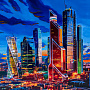 Картина "Москва-Сити" 93х63 см, фотография 3. Интернет-магазин ЛАВКА ПОДАРКОВ