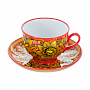 Чайный сервиз на 6 персон "Кудрина красная". Хохлома, фотография 6. Интернет-магазин ЛАВКА ПОДАРКОВ