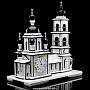 Часы из камня "Храм с колокольней" каминные, фотография 2. Интернет-магазин ЛАВКА ПОДАРКОВ