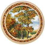 0090299--ПАННО настенной Пейзаж КРУГ диаметр 15 см