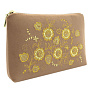 Косметичка "Весеннее настроение". Бежевая с вышивкой, фотография 1. Интернет-магазин ЛАВКА ПОДАРКОВ