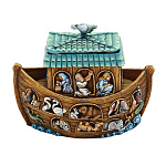 0033081-563 Христианская оловянная миниатюра ПОДСВЕЧНИК "НОЕВ КОВЧЕГ"