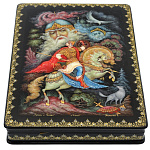 0021189 Лаковая миниатюра Шкатулка "Руслан и голова" (АР Якивчик) 24*18см (1072)