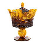 202875 Янтарь Вазочка-шкатулка "Королевский кубок",125*170 мм