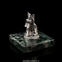 Сувенир из серебра на камне "Йоркширский терьер", фотография 1. Интернет-магазин ЛАВКА ПОДАРКОВ