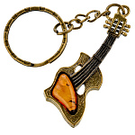 Брелок с янтарем "Гитара"