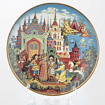 0030678-Т200-311 Сувенирная тарелка "Сказка о золотом петушке" d-20см 