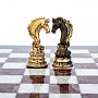 Шахматы из камня с фигурами из бронзы "Деревенские" 36х36 см, фотография 3. Интернет-магазин ЛАВКА ПОДАРКОВ