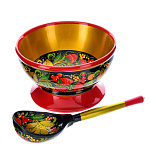 0021714 Хохлома Набор для супа: глубокая тарелка "Мимоза" 2 пр. (в/кат) 64490000002