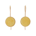 0068219/6,92г Серебро 925* СЕРЬГИ  вст.Янтарь/позолота