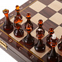 Шахматный ларец с янтарными фигурами 37х37 см, фотография 9. Интернет-магазин ЛАВКА ПОДАРКОВ