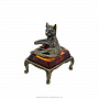 Статуэтка с янтарем "Кот на пуфике", фотография 3. Интернет-магазин ЛАВКА ПОДАРКОВ