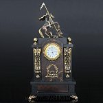 0015186/П Нат.камень Часы "Георгий Победоносец" Яшма (5001)