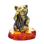 0045889/777 Сувенир Кошка с нитками Сувенир (коньячный)