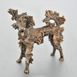 0021573 Бронза Скульптура "Дружок" патиниров.