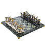 Шахматы с полем из камня и металлическими фигурами "Сражение" 38х38 см, фотография 14. Интернет-магазин ЛАВКА ПОДАРКОВ