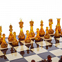 Шахматы с фигурами из янтаря 37х37 см, фотография 5. Интернет-магазин ЛАВКА ПОДАРКОВ