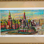 Картина на перламутре "Храм Василия Блаженного" 42х34 см, фотография 1. Интернет-магазин ЛАВКА ПОДАРКОВ