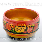 0017423/17*8см Хохлома ЧАШКА-САЛАТНИК 17*8см в ассортименте