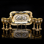 Питейный набор на 6 персон "Лев". Златоуст