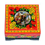 Шкатулка "Клубника". Хохлома
