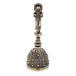 -БФ желт Юв.Миниатюра Колокольчик "Ангел-Хранитель" Бронза h=8,5см, d=2,8см