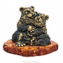 Статуэтка с янтарем "Медведи. Любовь", фотография 1. Интернет-магазин ЛАВКА ПОДАРКОВ