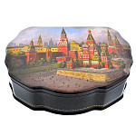 Шкатулка с лаковой миниатюрой "Вечерняя Москва"
