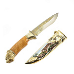 3759 Златоуст Сувенирное оружие Нож "ПУМА" украш, ножны ц/м, эмаль