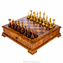 Шахматный ларец из капа с фигурами из янтаря "Эстетика", фотография 1. Интернет-магазин ЛАВКА ПОДАРКОВ