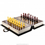 Шахматный ларец с инкрустацией из янтаря "Книга с гербом", фотография 2. Интернет-магазин ЛАВКА ПОДАРКОВ