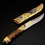  Златоуст Оружие сувенирное НОЖ "Волк" литье нерж.дамаск, в П/У