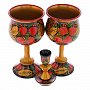 Питейный набор "Свадебный". Хохлома, фотография 6. Интернет-магазин ЛАВКА ПОДАРКОВ