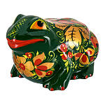 201404 Хохлома Скульптура "ЛЯГУШКА"  фарфор