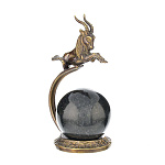 7585 Бронза статуэтка Знаки зодиака "КОЗЕРОГ" (змеевик, бронза патинированная) 