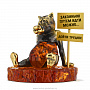 Статуэтка на янтаре "Волк - законным путем идти можно", фотография 1. Интернет-магазин ЛАВКА ПОДАРКОВ