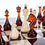Шахматы деревянные с янтарными фигурами 48х48 см, фотография 8. Интернет-магазин ЛАВКА ПОДАРКОВ