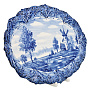 Тарелка декоративная с росписью "Мельница в деревне". Гжель, фотография 3. Интернет-магазин ЛАВКА ПОДАРКОВ
