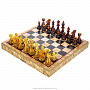 Шахматы из карельской березы с янтарными фигурами 25х25 см, фотография 1. Интернет-магазин ЛАВКА ПОДАРКОВ