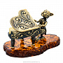 Статуэтка с янтарем "Кот с роялем", фотография 3. Интернет-магазин ЛАВКА ПОДАРКОВ
