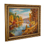 Картина янтарная "На берегу реки" 30х40 см, фотография 4. Интернет-магазин ЛАВКА ПОДАРКОВ