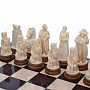 Эксклюзивные деревянные шахматы с фигурами из кости "Бородино" 45х45 см, фотография 7. Интернет-магазин ЛАВКА ПОДАРКОВ