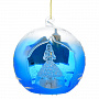 0029231-ангел-YG02 Сувенир Шар "СИНИЙ АНГЕЛ" прозрачный на елку 9см, фотография 2. Интернет-магазин ЛАВКА ПОДАРКОВ