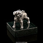 Сувенир из серебра на камне "Мопс", фотография 2. Интернет-магазин ЛАВКА ПОДАРКОВ