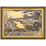  Златоуст ГРАВЮРА "ЗИМНИЙ ПЕЙЗАЖ" ( в раме) 00027