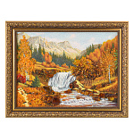 Картина янтарная "Водопад" 30х40 см