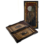 Нарды янтарные "Медведь" 46х23 см