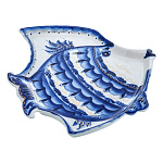 0076106 Гжель Лоток  "ЕРШ"в золоте (СТС) 20805